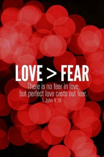 Love Is There No Fear Because God S Perfect Drives Out