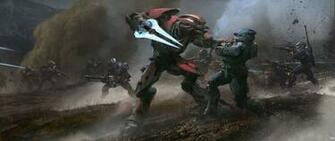 Wallpaper Halo Reach Elite Battle Spartan