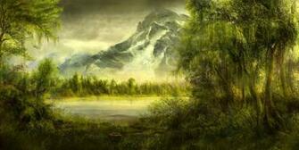 Art Forest Scene Tree HD Wallpaper
