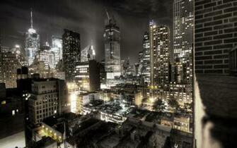 Manhattan At Night Wallpaper Wallpaperz Co