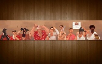 Bathroom Scout Tf2 Medic Demoman Team Fortress Sha Wallpaper
