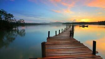 Lake Sunrise HD Wallpaper Id Wallpapervortex
