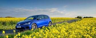 Wallpaper Volkswagen Golf R Mk7 Flowers Field