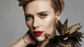 Actress Scarlett Johansson Face Close Up Desktop Wallpaper