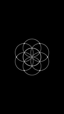 Amoled Wallpaper Seed Of Life Geometric iPhone