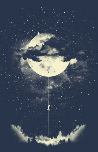 Moon And Stars iPhone Wallpaper