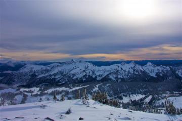 Winter Wonderland Waving At Mt Adams While On Rainier