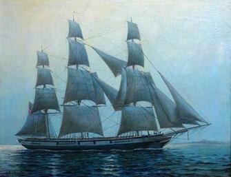 Painting Of Clipper Ship Ann Mckim Antiques Wallpaper Picture