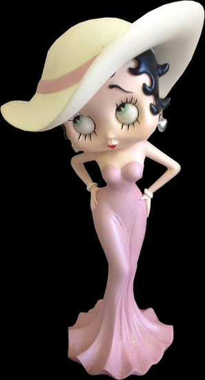Betty Boop Wearing Pink Dress Image Png Image