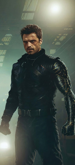 Bucky Barnes Stands Amongst The Iconic Icons Of His Peers Wallpaper