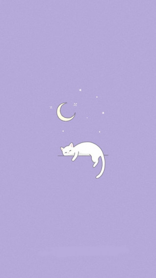 Cute Wallpaper Purple iPhone Cat