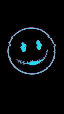 Smile Glitch iPhone Wallpaper