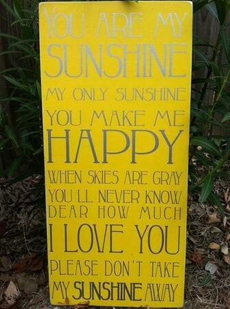 You Are My Sunshine Wood Sign Painted Distressed Background Vinyl Let