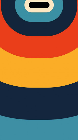Colorful Stripes Dynamic Island iPhone Pro Wallpaper