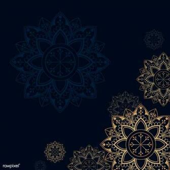 Premium Illustration Of Gold Mandala On Navy Blue