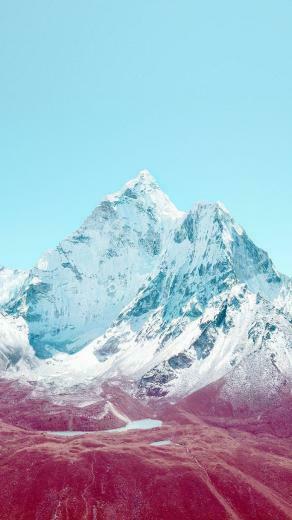 Blue Snowy Mountain Android Wallpaper