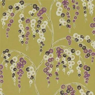Lime Black Gold Iola Arkona Harlequin Wallpaper