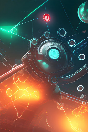 Technical Interface Like Jarvis With Cool Outlines Red Lines And A