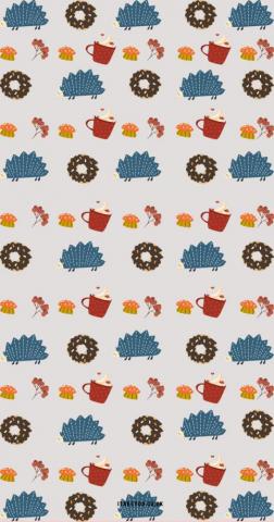 Cute Autumn Wallpaper Aesthetic For Phone Donut Hedgehog