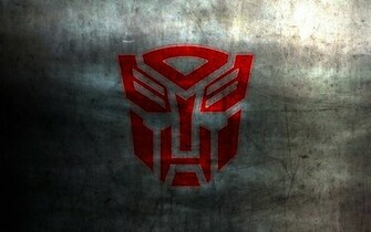 Autobot Logo On Metal Red Transformers Wallpaper