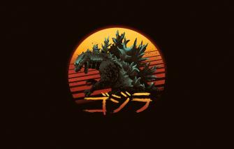 Wallpaper Minimalism Background Art Godzilla Gull By