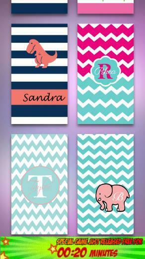 The Sassy Prep Monogram iPhone Wallpaper App
