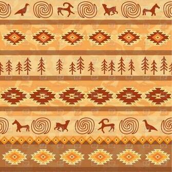 Floral Native Seamless Pattern With Animals Vector Image Of