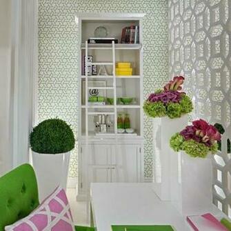 Kelly Green Trellis Wallpaper Design Inspirati