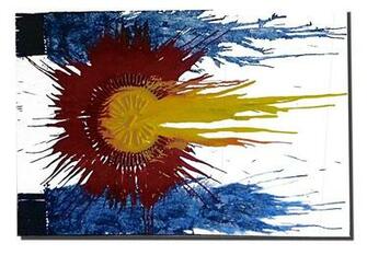 Kind Colorado Flag Crayon Art