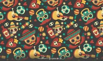 Dia De Los Muertos Seamless Pattern Vector