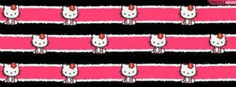 Black Pink Hello Kitty Pattern Cover Pre