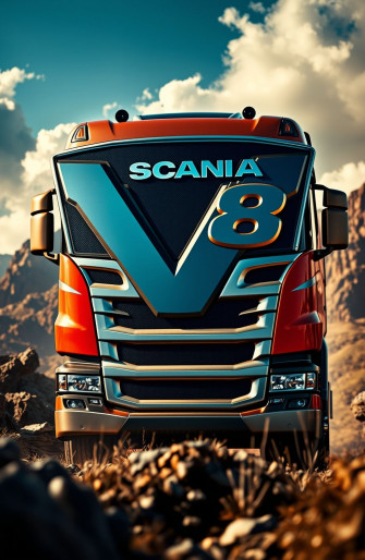 Scania V8 Logo Wallpaper