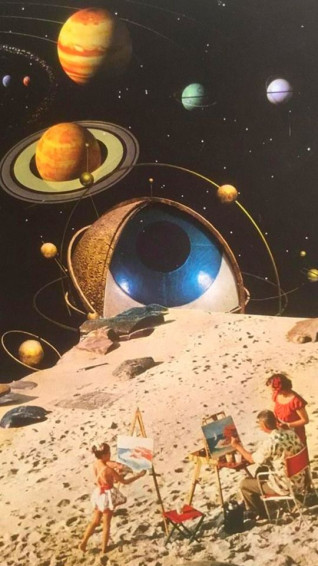 Ukiyomood Retro Futurism Art Surreal Collage