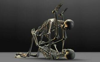 Skeleton Fingting Cartoon Wallpaper With Resolutions Pixel