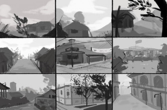 Tonal Thumbnails On Wallpaper