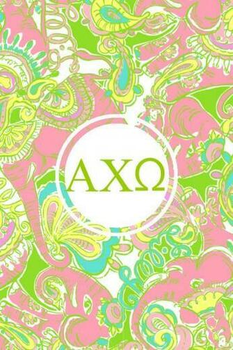 Alpha Chi Omega Lilly iPhone Monogram Background