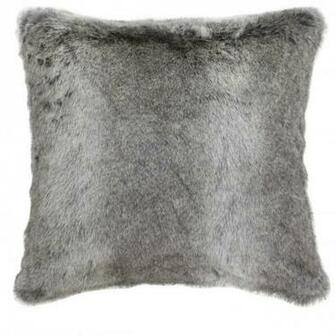 Arctic Wolf Grey Faux Fur X 45cm Cushion By Cimc