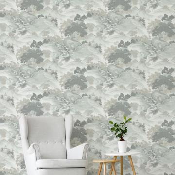 M1191 Crown Oriental Landscape Eau De Nil Wallpaper Sales