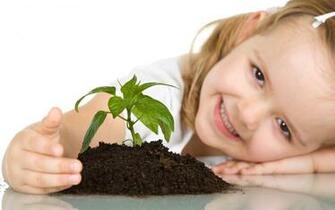 Cute Baby Girl Plant Wallpaper HD