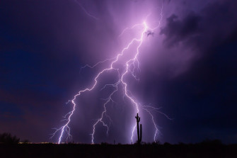 Purple Lightning Wallpaper