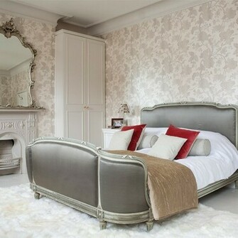 Bedroom With Grey Wallpaper Decorating Ideas For Glamorous Bedrooms