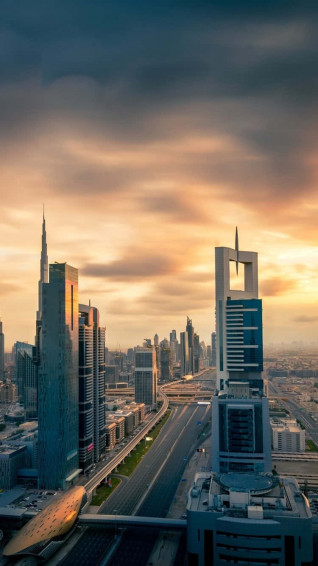 City Sunset iPhone Wallpaper