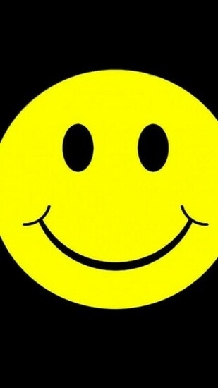Happy Smiley Face Faces Black Background Acid House