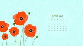 April Poppy Calendar Wallpaper Sarah Hearts