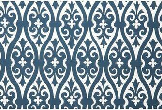 One Kings Lane Sheila Bridges Torino Damask Wallpaper Blue