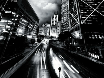 Black And White City No Cross Walk Wallpaper The Long