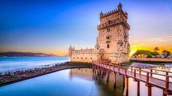 Belem Tower In Lisbon Tourist Attraction Portugal 4k Wallpaper