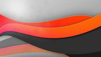 Gray And Orange Waves HD Wallpaper