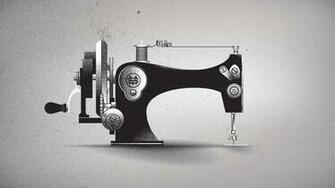 Minimalistic Typography Grayscale Artwork Machinery