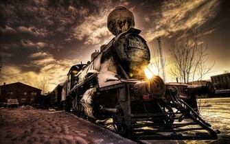 Old Train Wallpaper Which Is Under The